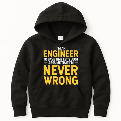 I'm An Engineer To Save Time Kids Hoodie
