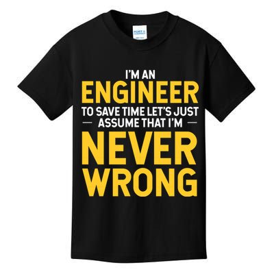 I'm An Engineer To Save Time Kids T-Shirt