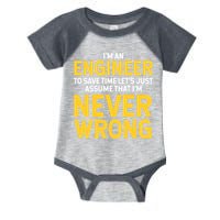 I'm An Engineer To Save Time Infant Baby Jersey Bodysuit