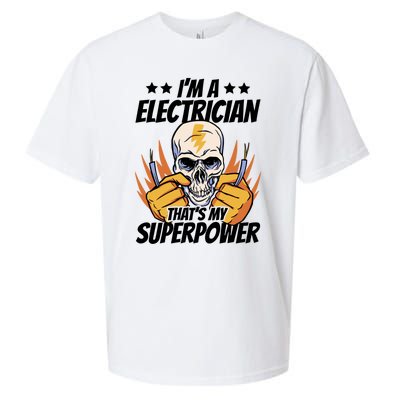 Im An Electrician Thats My Superpower Construction Gift Sueded Cloud Jersey T-Shirt