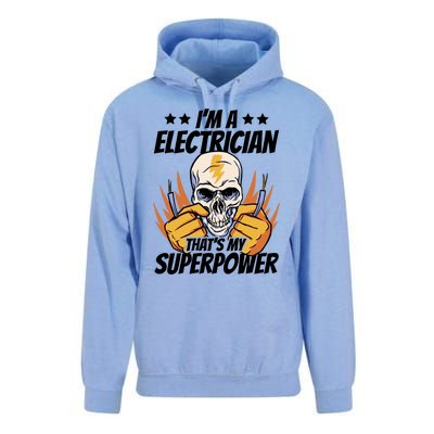 Im An Electrician Thats My Superpower Construction Gift Unisex Surf Hoodie