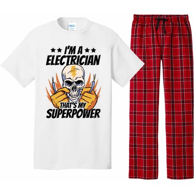 Im An Electrician Thats My Superpower Construction Gift Pajama Set