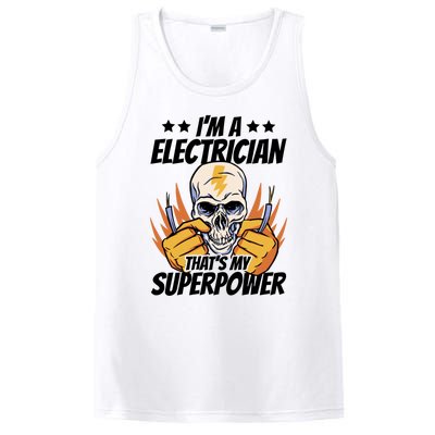 Im An Electrician Thats My Superpower Construction Gift PosiCharge Competitor Tank