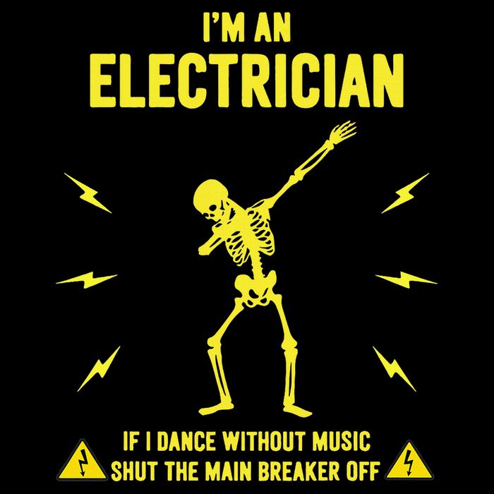 Im An Electrician If I Dance Without Music Funny Skeleton Gift Bucket Hat