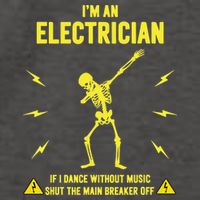 Im An Electrician If I Dance Without Music Funny Skeleton Gift Vector Backpack