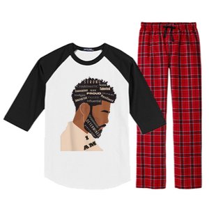 I Am Empowering Black Man Raglan Sleeve Pajama Set