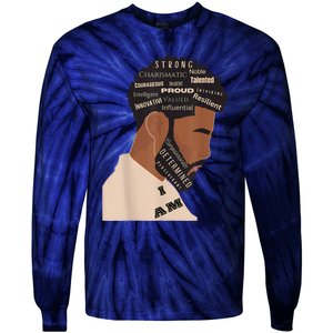 I Am Empowering Black Man Tie-Dye Long Sleeve Shirt