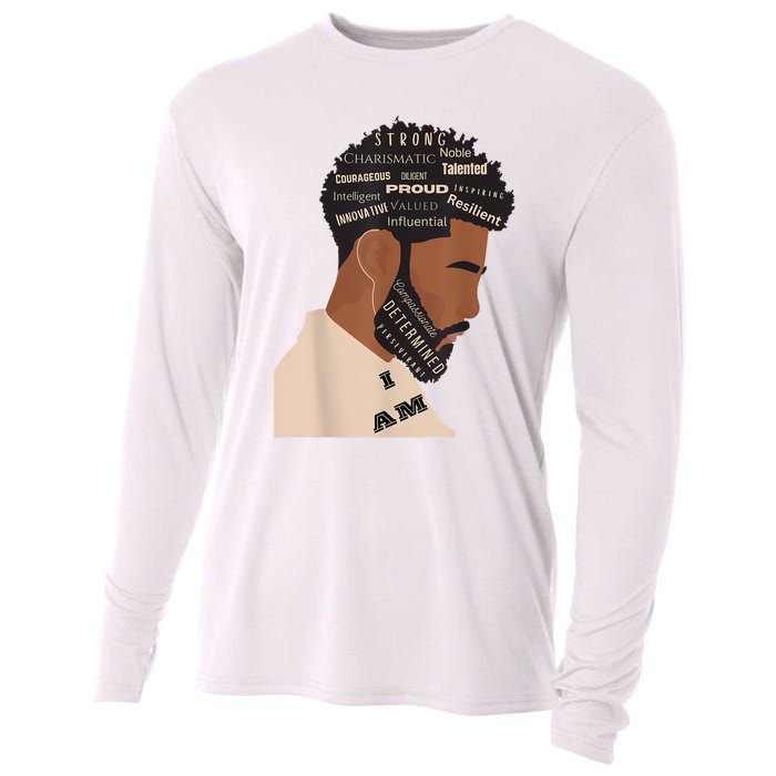 I Am Empowering Black Man Cooling Performance Long Sleeve Crew