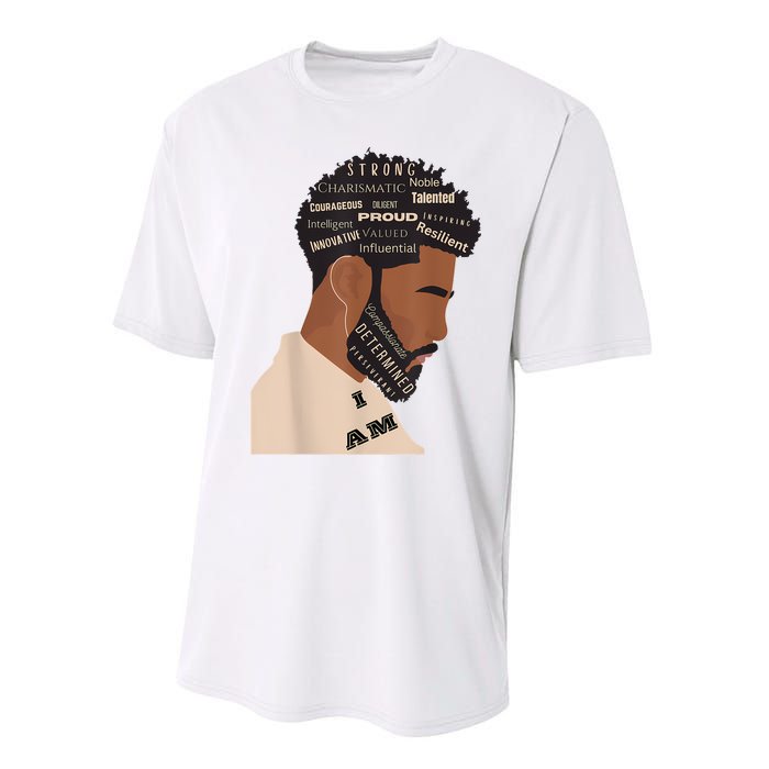 I Am Empowering Black Man Performance Sprint T-Shirt