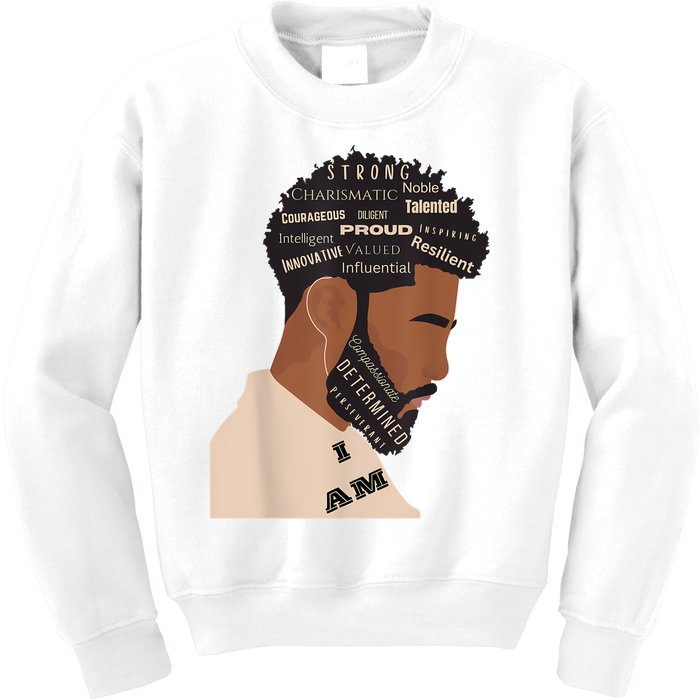 I Am Empowering Black Man Kids Sweatshirt