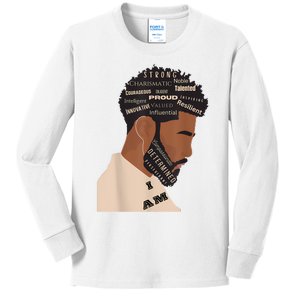 I Am Empowering Black Man Kids Long Sleeve Shirt