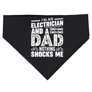 IM An Electrician And A Dad Nothing Shocks Me Funny Gift For Fathers USA-Made Doggie Bandana