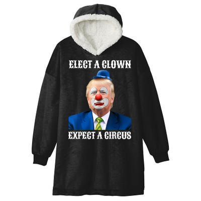 Impeach Anti-Trump Elect A Clown Expect A Circus Fun Gift Hooded Wearable Blanket
