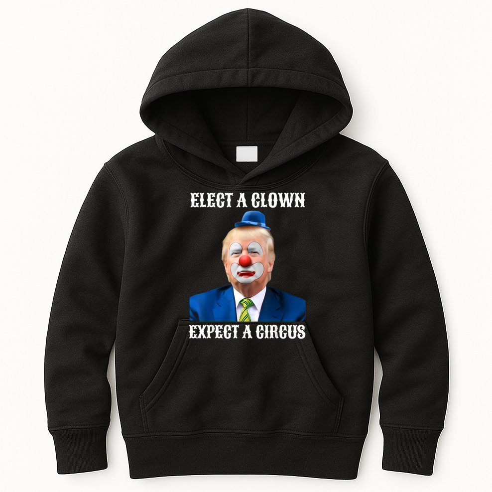 Impeach Anti-Trump Elect A Clown Expect A Circus Fun Gift Kids Hoodie