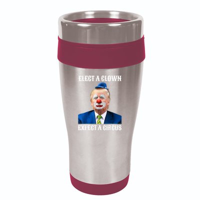 Impeach Anti-Trump Elect A Clown Expect A Circus Fun Gift 16oz Travel Tumbler