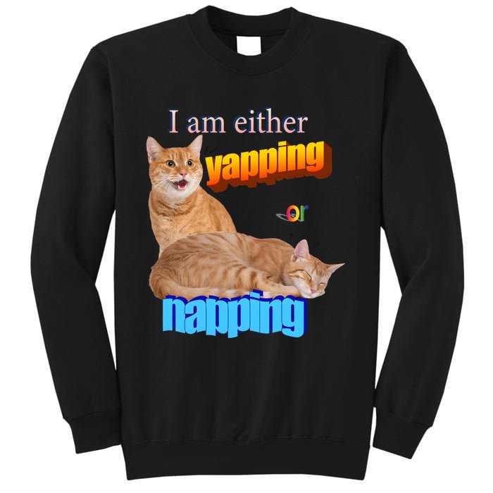 I Am Either Yapping Napping Cute Cat Sweatshirt