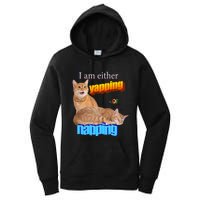 I Am Either Yapping Napping Cute Cat Women's Pullover Hoodie