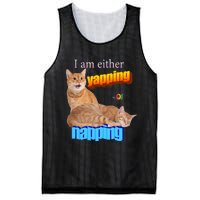 I Am Either Yapping Napping Cute Cat Mesh Reversible Basketball Jersey Tank