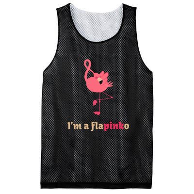 Im A Flapinko Pink Ribbon Breast Cancer Awareness Month October Gift Mesh Reversible Basketball Jersey Tank