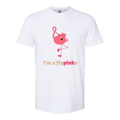 Im A Flapinko Pink Ribbon Breast Cancer Awareness Month October Gift Softstyle® CVC T-Shirt