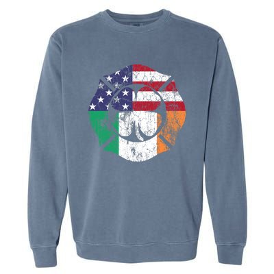 Irish American Flag Ireland Flag ST PATRICKS DAY Firefighter Garment-Dyed Sweatshirt