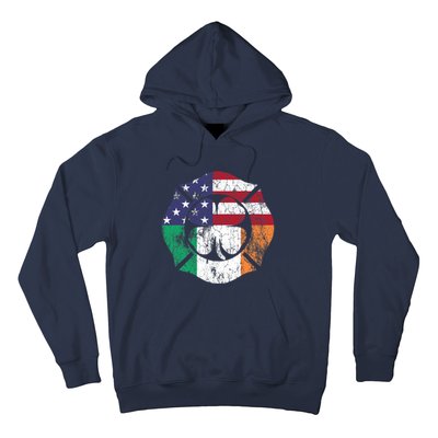 Irish American Flag Ireland Flag ST PATRICKS DAY Firefighter Hoodie