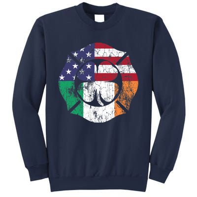 Irish American Flag Ireland Flag ST PATRICKS DAY Firefighter Sweatshirt