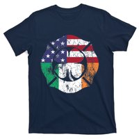 Irish American Flag Ireland Flag ST PATRICKS DAY Firefighter T-Shirt