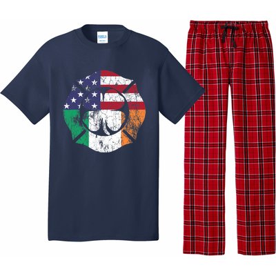 Irish American Flag Ireland Flag ST PATRICKS DAY Firefighter Pajama Set