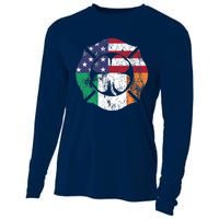 Irish American Flag Ireland Flag ST PATRICKS DAY Firefighter Cooling Performance Long Sleeve Crew