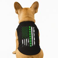Irish American Flag Shamrock Clover Happy St Patrick's Day Doggie Tank
