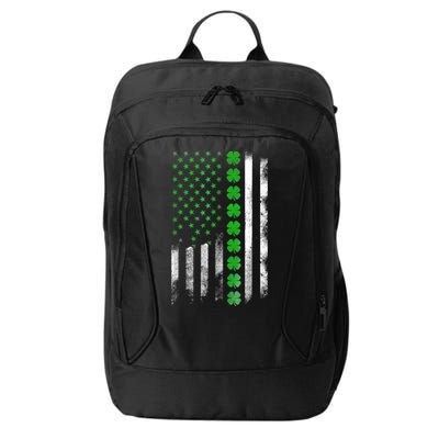Irish American Flag Shamrock Clover Happy St Patrick's Day City Backpack
