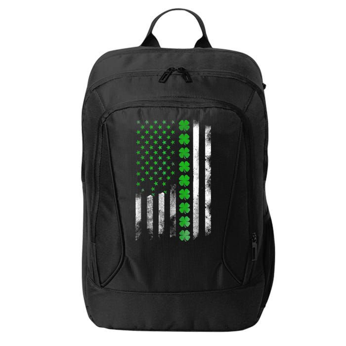 Irish American Flag Shamrock Clover Happy St Patrick's Day City Backpack