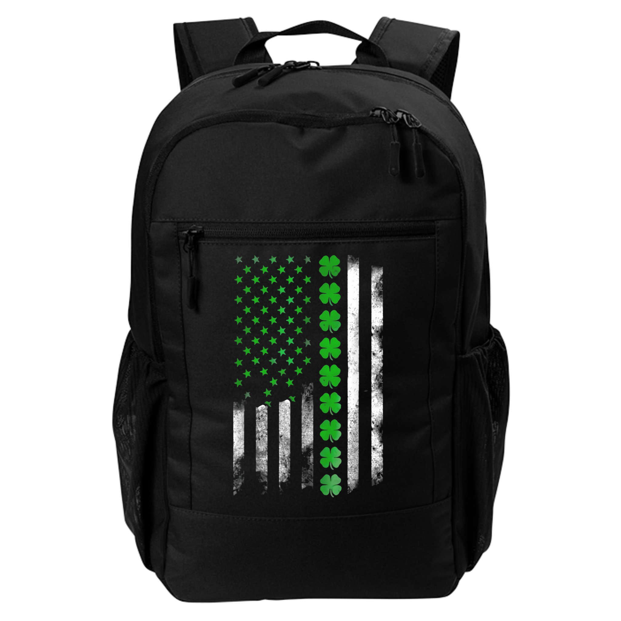 Irish American Flag Shamrock Clover Happy St Patrick's Day Backpack
