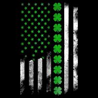 Irish American Flag Shamrock Clover Happy St Patrick's Day 7-Panel Snapback Hat