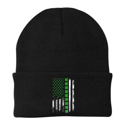Irish American Flag Shamrock Clover Happy St Patrick's Day Beanie