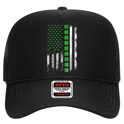 Irish American Flag Shamrock Clover Happy St Patrick's Day Trucker Hat