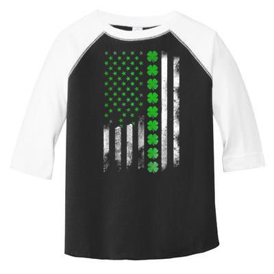 Irish American Flag Shamrock Clover Happy St Patrick's Day Toddler Fine Jersey T-Shirt