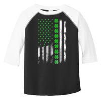 Irish American Flag Shamrock Clover Happy St Patrick's Day Toddler Fine Jersey T-Shirt