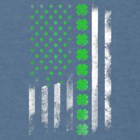 Irish American Flag Shamrock Clover Happy St Patrick's Day Garment-Dyed Sweatshirt