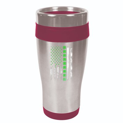 Irish American Flag Shamrock Clover Happy St Patrick's Day 16oz Travel Tumbler