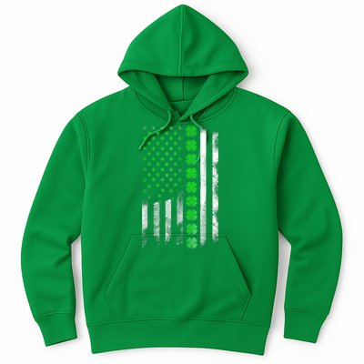 Irish American Flag Shamrock Clover Happy St Patrick's Day Hoodie