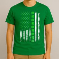 Irish American Flag Shamrock Clover Happy St Patrick's Day T-Shirt