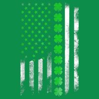 Irish American Flag Shamrock Clover Happy St Patrick's Day Premium T-Shirt