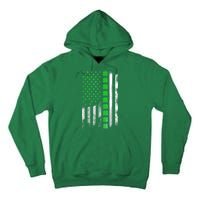 Irish American Flag Shamrock Clover Happy St Patrick's Day Tall Hoodie