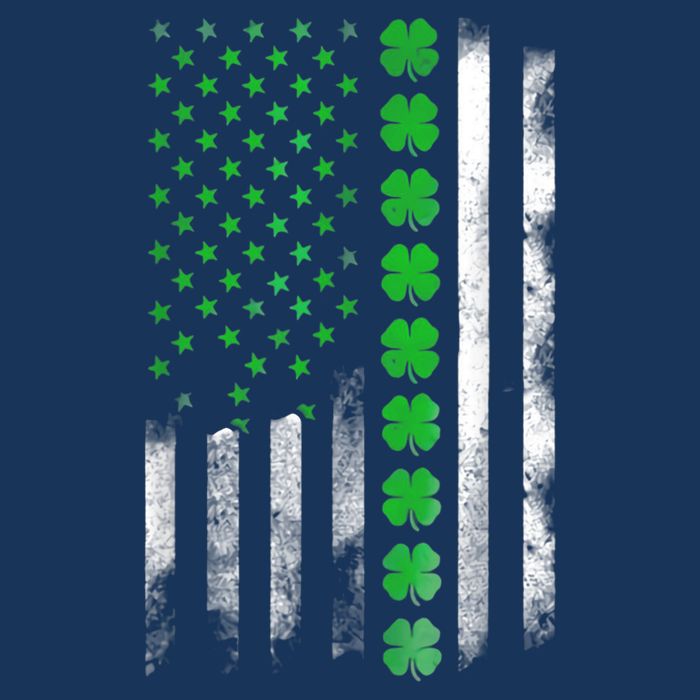 Irish American Flag Shamrock Clover Happy St Patrick's Day Infant Baby Jersey Bodysuit