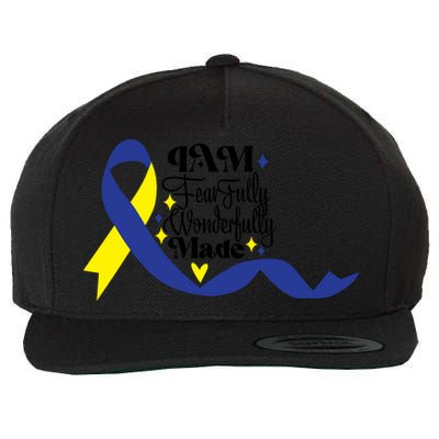 I Am Fearfully Wonderfully Made For Down Syndrome Awareness Gift Wool Snapback Cap