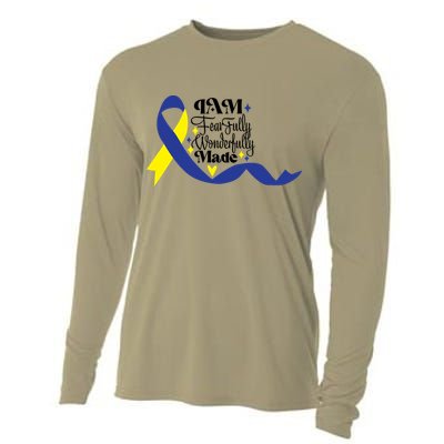 I Am Fearfully Wonderfully Made For Down Syndrome Awareness Gift Cooling Performance Long Sleeve Crew