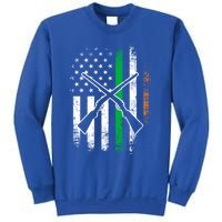 Irish American Flag Hunting St Patrick's Day Heritage Cute Gift Sweatshirt