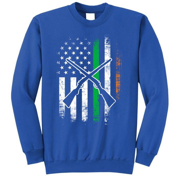 Irish American Flag Hunting St Patrick's Day Heritage Cute Gift Sweatshirt